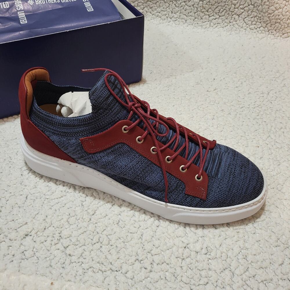 NEW Brothers United Men Leather Lightweight Fashion Sneaker Navy Nubuck SIZE 11